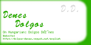 denes dolgos business card